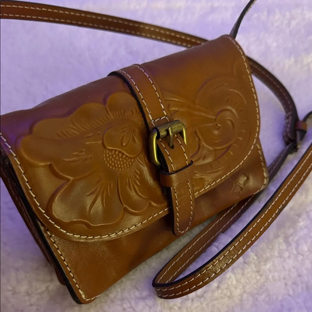 Patricia Nash, Brown Leather Torri Crossbody Bag - Picture 2 of 7